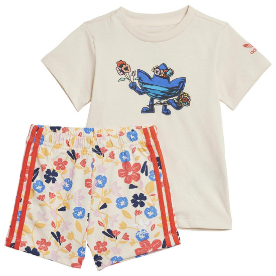 Adidas Βρεφικό σετ Floral Short Tee Set